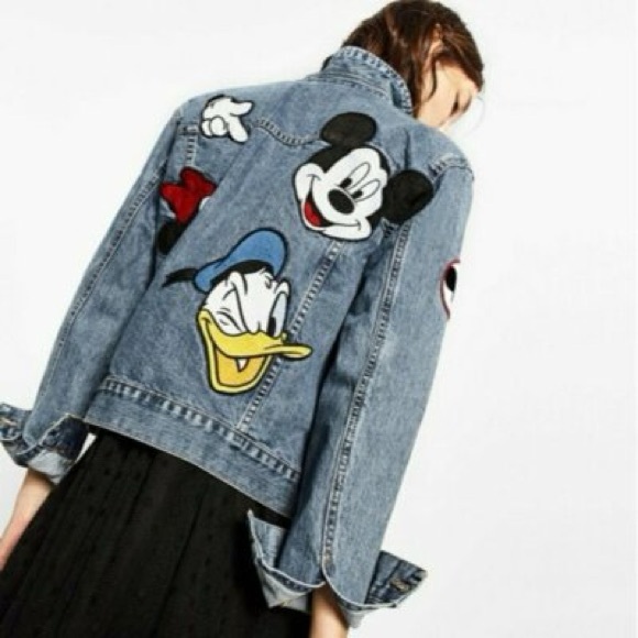 Zara Disney Denim Patch Jacket - Picture 1 of 7